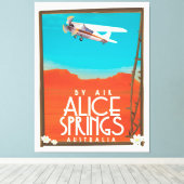 Per vliegtuig - Alice Springs Australië Canvas Afdruk (Insitu (Houten vloer))