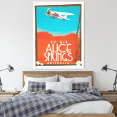 Per vliegtuig - Alice Springs Australië Canvas Afdruk (Insitu (Slaapkamer))