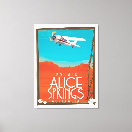 Per vliegtuig - Alice Springs Australië Canvas Afdruk (Voorkant)