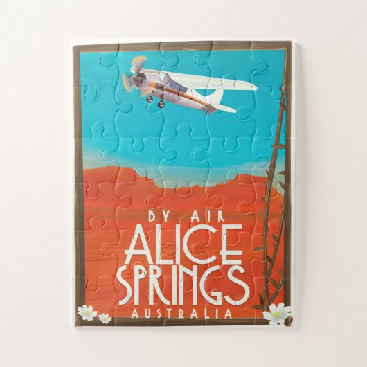 Per vliegtuig - Alice Springs Australië Legpuzzel (Verticaal)