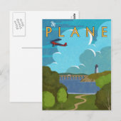 Per vliegtuig briefkaart (Voorkant / Achterkant)