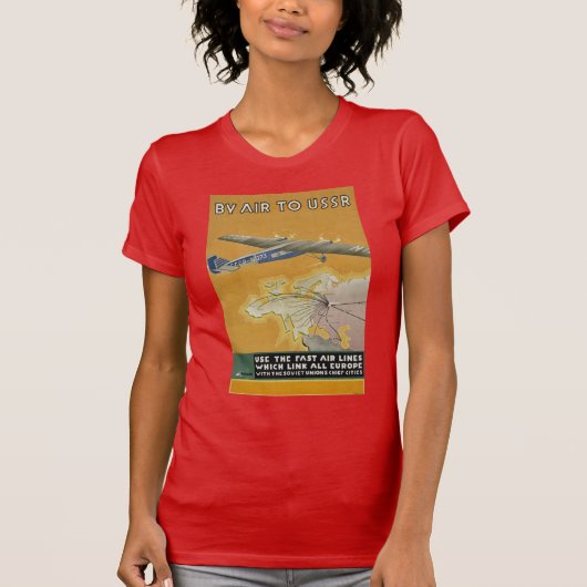 Per vliegtuig naar de USSR T-shirt (Voorkant)