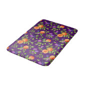 Peraches Plums Paars Cute Fruit Botanische Patroon Badmat (Gekanteld)