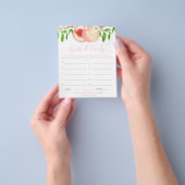 Peraches Sniff de Snoep Girl Baby shower Game Kaar Flyer (Hand)