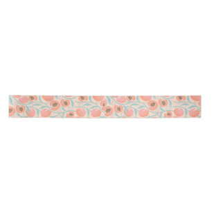 Perachy Blooms Boho Pattern Peach Satijnen Lint