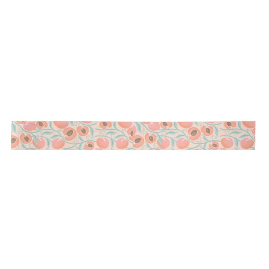 Perachy Blooms Boho Pattern Peach Satijnen Lint (Voorkant)