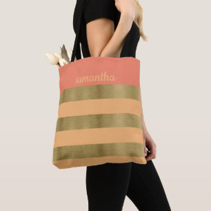 Perachy met Gold Tote Bag
