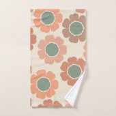Perachy Neutral Floral Design Bad Handdoek (Handdoek)