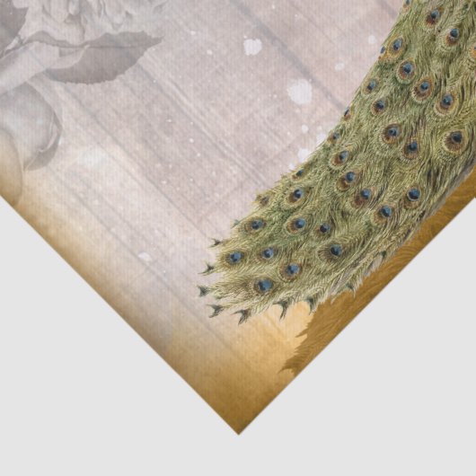  peracock- en Roos-debetpapier Tissuepapier (Detail)
