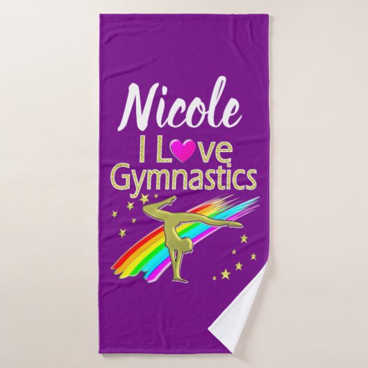 PERALIZED I LOVE GYMNASTICS DESIGN BADHANDDOEK (Badhanddoek)
