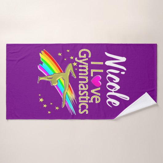 PERALIZED I LOVE GYMNASTICS DESIGN BADHANDDOEK (Badhanddoek)