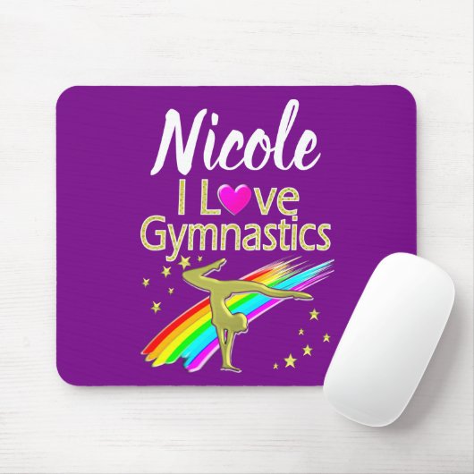 PERALIZED I LOVE GYMNASTICS DESIGN MUISMAT (Met muis)