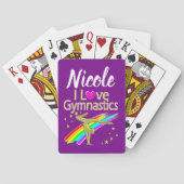 PERALIZED I LOVE GYMNASTICS DESIGN POKERKAARTEN (Achterkant)