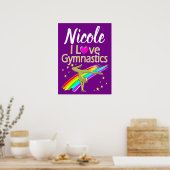 PERALIZED I LOVE GYMNASTICS DESIGN POSTER (Keuken)
