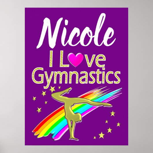 PERALIZED I LOVE GYMNASTICS DESIGN POSTER (Voorkant)