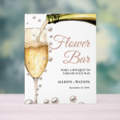 Perals en Prosecco vrijgezellenfeest bloembalk Tek Acryl Bord (Neutraal)