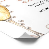 Perals en Prosecco vrijgezellenfeest bloembalk Tek Poster (Hoek)