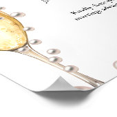 Perals & Prosecco vrijgezellenfeest parel Advies T Poster (Hoek)