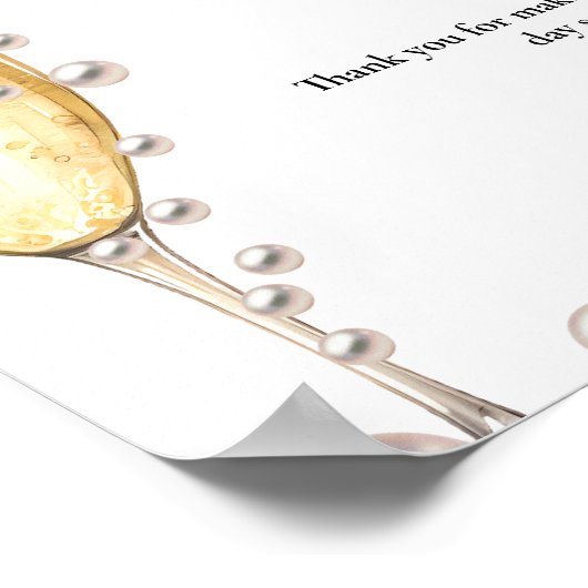 Perals & Prosecco vrijgezellenfeest parel Favors S Poster (Hoek)