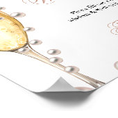 Perals & Prosecco vrijgezellenfeest parel van wijs Poster (Hoek)