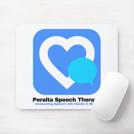 Peralta Speech Therapy Logo Witte Achtergrond Muismat (Met muis)
