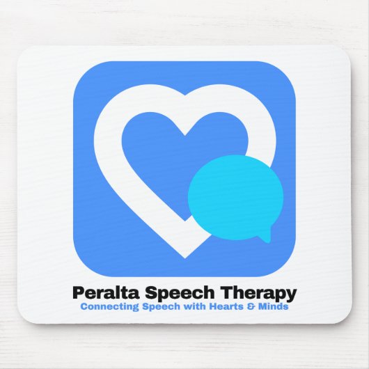 Peralta Speech Therapy Logo Witte Achtergrond Muismat (Voorkant)