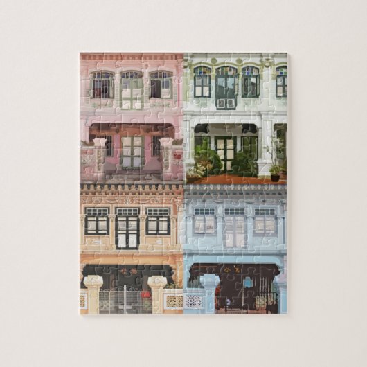 Peranakan Shophouses Jigzaag Puzzle Legpuzzel (Verticaal)