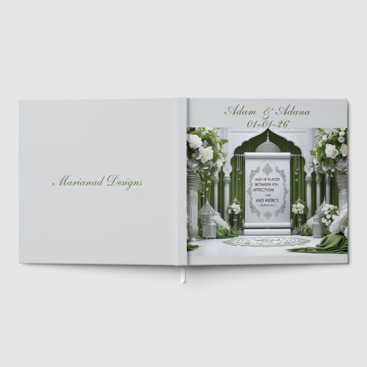 Peraonalised Islamic Bridal Guest Book Gastenboek (Volledig)