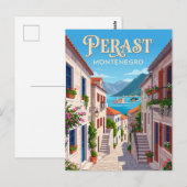 Perast Montenegro Briefkaart (Voorkant / Achterkant)