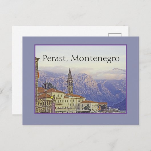 PERAST, MONTENEGRO BRIEFKAART (Voorkant / Achterkant)