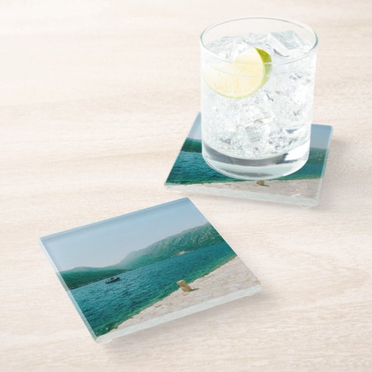 Perast - Montenegro Glazen Onderzetter (Schuin)