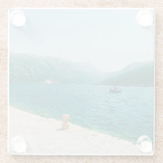 Perast - Montenegro Glazen Onderzetter (Achterkant)