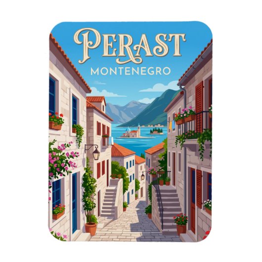 Perast Montenegro Magneet (Verticaal)