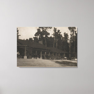 Perbble Beach, CA - Lodge in the Firth by the Zee Canvas Afdruk