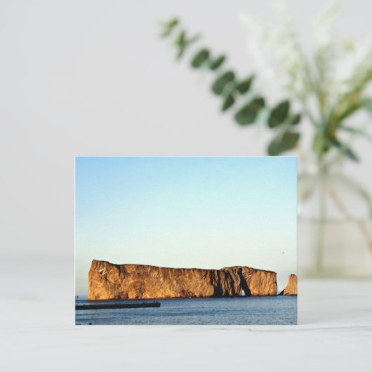 Perce Rock, Gaspe, Quebec, Canada rockformatie Briefkaart (Staand voorkant)