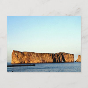 Perce Rock, Gaspe, Quebec, Canada rockformatie Briefkaart