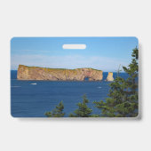 Percé Rock in de Golf van de Sint-Laurens Badge (Achterkant)