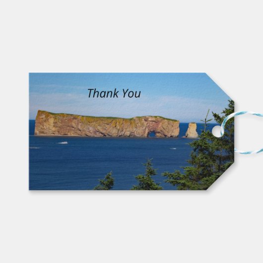 Percé Rock in de Golf van de Sint-Laurens Cadeaulabel (Voorkant (Horizontaal))