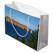 Percé Rock in de Golf van de Sint-Laurens Groot Cadeauzakje (Achterkant Gekanteld)