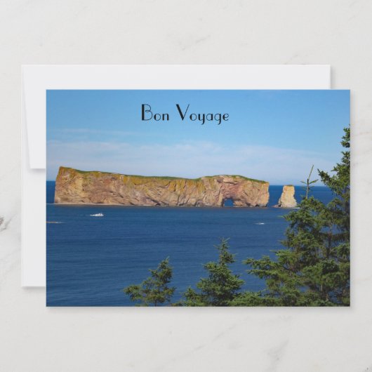 Percé Rock in de Golf van de Sint-Laurens Kaart (Voorkant)