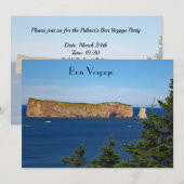 Percé Rock in de Golf van de Sint-Laurens Kaart (Voorkant / Achterkant)