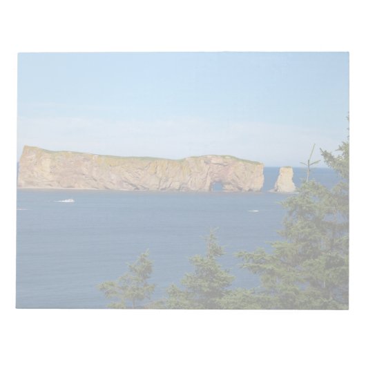 Percé Rock in de Golf van de Sint-Laurens Notitieblok (Voorkant)