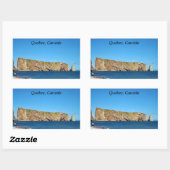 Percé Rock in de Golf van de Sint-Laurens Rechthoekige Sticker (Vel)