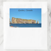 Percé Rock in de Golf van de Sint-Laurens Rechthoekige Sticker (Tas)