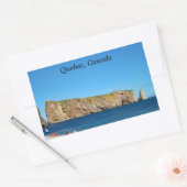 Percé Rock in de Golf van de Sint-Laurens Rechthoekige Sticker (Envelop)
