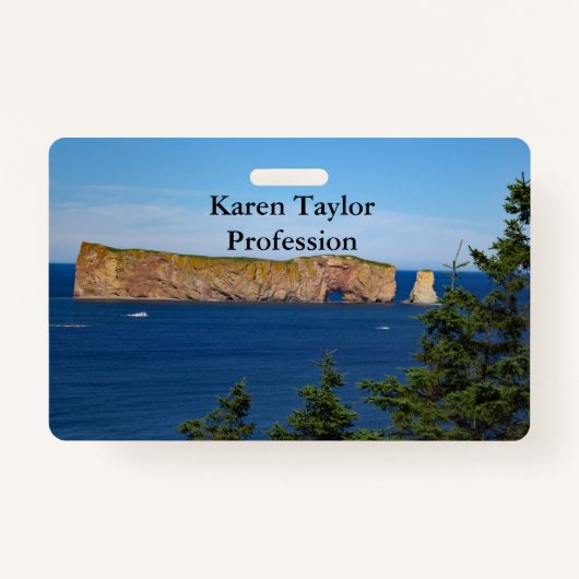 Percé Rock in de Golf van de St. Lawrence Badge (Voorkant)