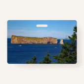 Percé Rock in de Golf van de St. Lawrence Badge (Achterkant)