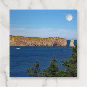 Percé Rock in de Golf van de St. Lawrence Bedankjes Labels (Achterkant)