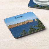 Percé Rock in de Golf van de St. Lawrence Bier Onderzetter (Linkerzijde)