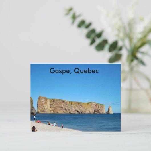 Percé Rock in de Golf van de St. Lawrence Briefkaart (Staand voorkant)